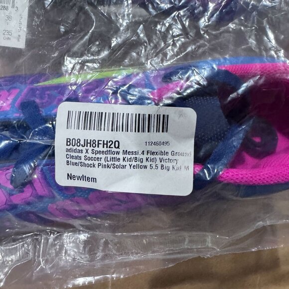 adidas X Speedflow Messi.4 Flexible Ground Cleats Soccer Blue Pink Yello 5.5 NWT - Picture 3 of 11